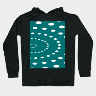 WHITE DOTS ON A BLUE BACKGROUND Abstract Art Hoodie